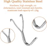 MOROBOR 50Pcs Stainless Steel Pegboard Hooks 20mm for Kitchen Garage Storage view 3