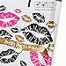 #000 4x8 Inch Pack of 60 Black Gold and Pink Kisses Pattern With Address Labels Poly Bubble Mailers Padded Shipping Envelopes Bags for Packing Goods with Self Adhesive Strip and Made Water Resistant