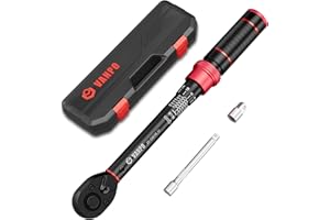 VANPO 1/4-inch Drive Click Torque Wrench, 20-240 in. lb/2.3-27.1 Nm,Dual-Direction Adjustable Torque Wrench Set with 1/4" to 