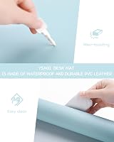 YSAGi Non-Slip Desk Pad 80x40 cm Waterproof PVC Leather Large Mouse Pad Light view 5