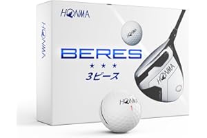 Honma BERES 3S Golf Balls, Long Distance with High Speed,3 Layer with Surlyn Cover‌,Soft Golf Balls for Men Women Beginner Amateur Golfer, Perfect for Off The Tee and Around The Green,1 Dozen