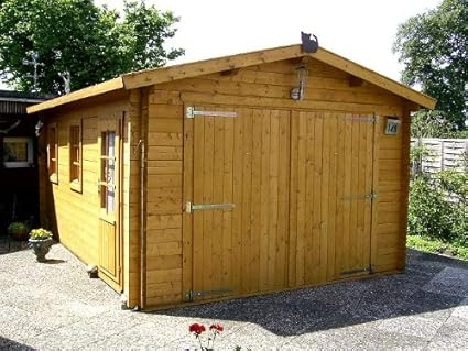 Block Garage Carport 530 380 X 45 Mm Wooden Garage Amazon Co Uk