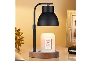 COPINPIN Dimmable Candle Warmer Lamp Adjustable Height Electric Wax Melt Warmer for Jar Scented Candles Suitable for Home Office Decor Birthday Gifts for Women Mom Grandma（with 2 Bulbs）