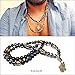 Mens Necklace - Labradorite Beaded Necklace - Gift for Men - Ethnic Necklace - Men Gemstone Hamsa Necklace - Surfer necklace - Hamsa Pendant