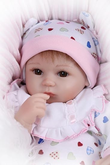 Amazoncom Realistic Lovely Reborn Baby Doll White Clothes Girl Amazoncom Realistic Lovely Reborn Baby Doll White Clothes Girl