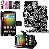 Cellularvilla Wallet Case for LG Lucid 3 VS876 Pu Leather Wallet Card Flip Open Pocket Case Cover Pouch (Black Glitter)