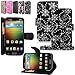 Cellularvilla Wallet Case for LG Lucid 3 VS876 Pu Leather Wallet Card Flip Open Pocket Case Cover Pouch (Black Glitter)