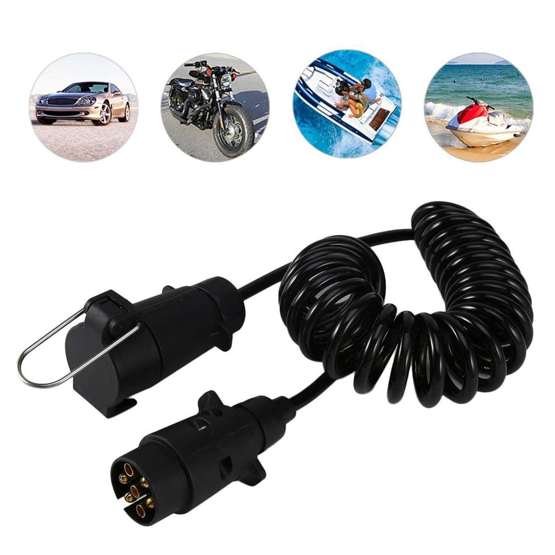 Candybarbar Convertidor Profesional de Remolque de 7 Pines con Cable 3.5 Metros Adaptador de Candybarbar Convertidor Profesional de Remolque de 7 Pines con Cable 3.5 Metros Adaptador de