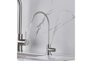 Apaix Drinking Water Faucet Brushed Stainless Steel, Kitchen Water Purifier Faucet Brushed Nickel for Non-Air Gap Reverse Osm