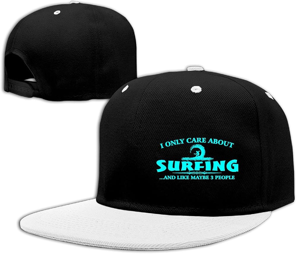 I Only Care About Surfing Baseball Caps Snapback Hats White