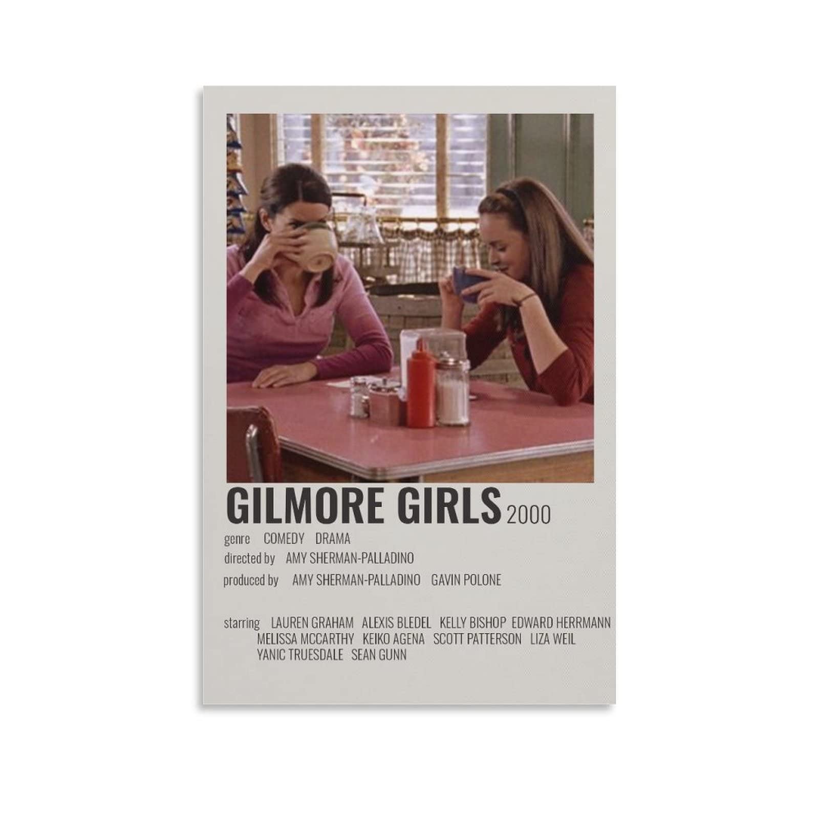 ENYPOLIS TV Series Gilmore Girls 90s Vintage Posters & Prints on Canvas Wall Art Poster for Room Decor Unframe 12x18inch(30x45cm)