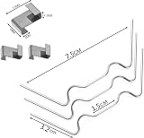 HONGCI 50pcs Stainless Steel Greenhouse Window Clips 25 Wire 25 Z Clips view 2