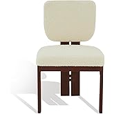 SAFAVIEH Couture Collection Kat Ivory Faux Shearling/Dark Brown Dining Chair (Fully Assembled)