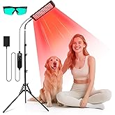 Red Light Therapy for Face and Body, GMOWNW Infrared Light Therapy Lamp with Stand, 660nm Red Light and 850nm Near Infrared Light Therapy Device for Face Knee Body, Skin Care at Home
