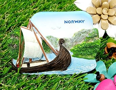 Viking Boat Norway 3d Fridge Magnet Landmark Souvenir Ceramic Resin Gifts