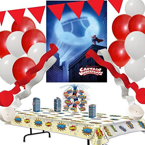 Just Parties Captain Underpants Poster and Party Decorations