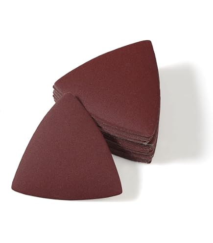 SPEEDWOX 30-Piece Hook & Loop Triangle Sandpaper – 600 Grit, 80mm (3-1/8 Inch) For Oscillating Multi-Tool Detail Sanders, Fine Polishing