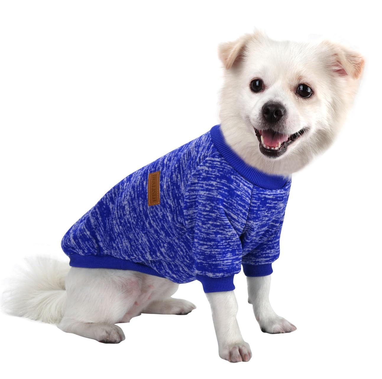 HuaLiSiJi Dog Hoodie Sweatshirt Chihuahua Jumper Dog Christmas Sweater Fleece Inside Soft Cozy, Colour Vibrant Easy to Take On and Off (Dark Blue, 3XL)