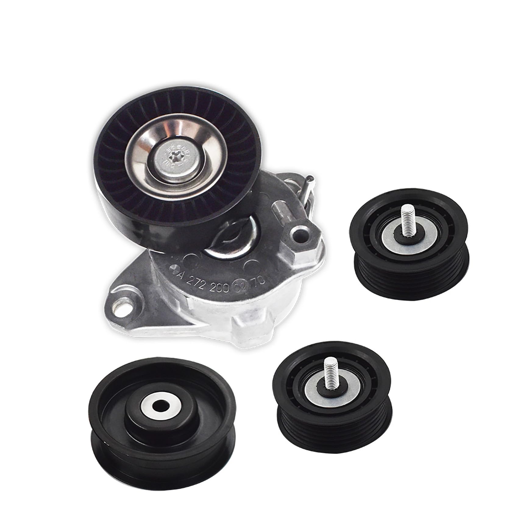 Photo 1 of labwork 4pcs Belt Tensioner with Pulley and Idler Pulley Replacement for Mercedes C300 C350 E350 ML350 2722000070