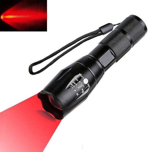 WINDFIRE S2 Red Light Tactical Flashlight Super Bright