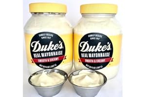 Duke's mayonnaise, 30 ounce jar, (Pack of 2) Bundle with Two Stainless Steel Sauce Cups, Bundle by Chicerr