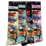 Ed Hardy Koi Womens Knee High Socks - White