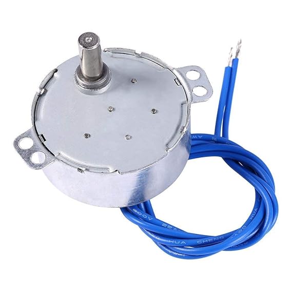 Synchronous Synchron Motor,Turntable motor withwith 7mm/0.275in Flexible Coupling Connector,110V motor, 50/60Hz AC 100~127V 4W 5-6RPM/MIN CCW/CW For ...