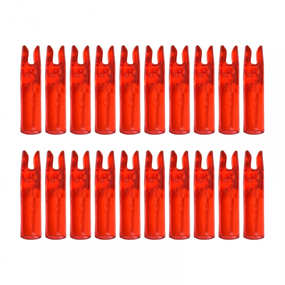 DONGKER 20pcs Arrow Tails, 0.24" Colorful Plastic Arrows Nocks Insert Tail Insert Nocks for Arrows DIY Hunting Shooting — image 1