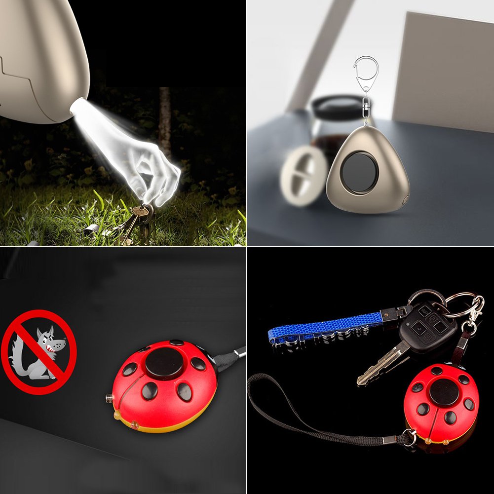 Emergency Personal Alarm Keychain Self Defense for Elderly Kids Women Adventurer Night Workers Pack of 3