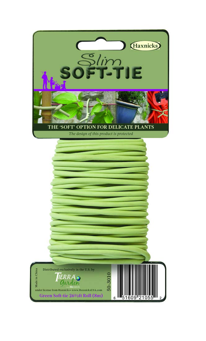 Kings Seeds Haxnicks Original Slim Soft Tie Garden Tie | Gentle Plant Support | Reusable Altrnative To Garden Twine | 8m Green | Tie010300 — image 1