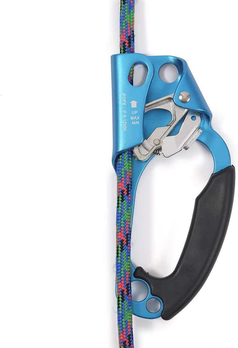 EPIC PEAK Right Hand Ascender - Strong Climbing Equipment with Ergonomic Rubber Handle and Steel Cam - Best Used with 8-12mm Rope - Sport Climber, Arborist, and Mountaineering Safety Tool with Decal : Sports & Outdoors