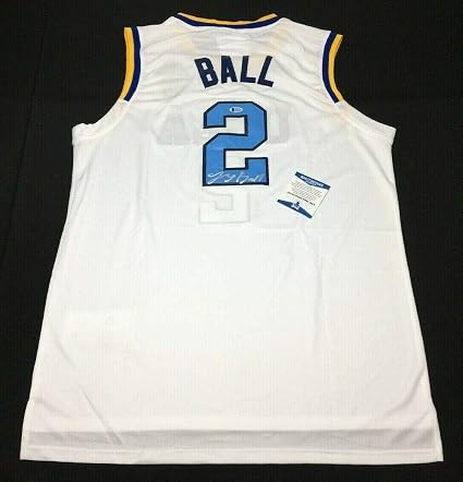 Lonzo Ball Signed White Ucla Bruins Basketball Jersey Bas Beckett J85276 Autographed College Basketballs At Amazon S Sports Collectibles Store