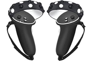YRXVW Controller Grips Cover for Oculus Quest 2, Silicone Hand Grips Unibody Design with Adjustable Knuckle Strap Compatible with Quest 2 Accessories (Black)