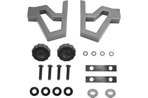 AUROLYNNE 1 Pair Grey High Lift Jack Mounting Brackets Fit for Jeep Wrangler JK 2007-2018 11586.04 Adjustable Aluminum