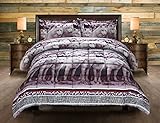3 Piece Set Box Stitched White Mountain Wolf Prints 3d Comforter Set Queen (Y08)