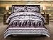 3 Piece Set Box Stitched White Mountain Wolf Prints 3d Comforter Set Queen (Y08)