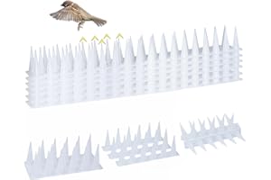KOKMEYA Bird Spikes, Clear,6 Pcs,Pigeon Spikes for Outdoor,Keep Birds Squirrel Raccoon Away for Outside, Patio, Plastic Fences Spikes, 6.5FT