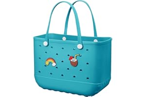 BAONAT Beach Bag Rubber Tote Bag - Waterproof Travel Bag for Women Washable Tote Bag Handbag for Sports Beach Market Pool