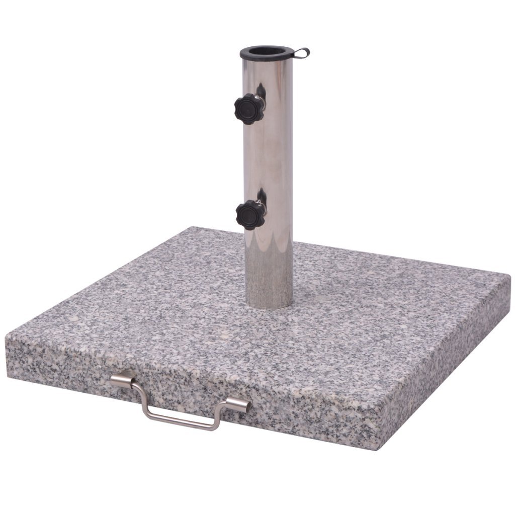 Vidaxl Parasol Base Granite 25kg Rectangular Black Patio Umbrella Holder Stand Parasol Stands Bases