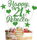 EDSG Personalised Cake Topper Multicoloured Glitter Non-Shed 7in x 4.3in