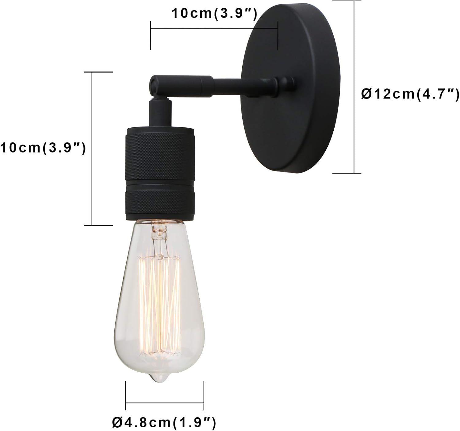 Yosoan Lighting Vintage Up/Down Wall Light Industrial Antique Wall Lamp Fitting Fixtures,Wall Sconce Edison Lamp for Kitchen Hall - Image 4