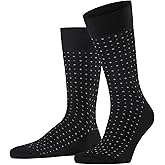 FALKE Men's Tiago Dress Socks, Sustainable Cotton, Crew, 1 Pair
