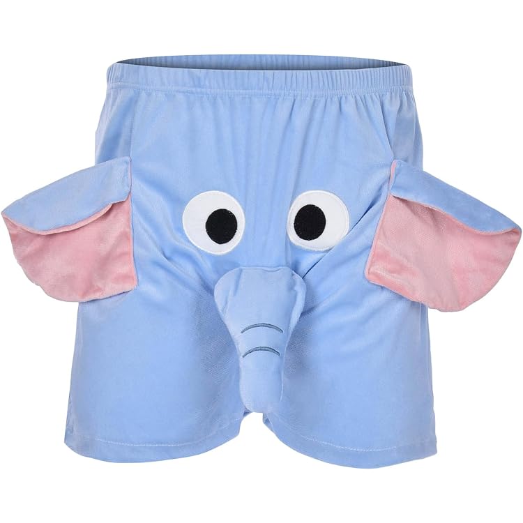 Short De Nuit Homme éléphant 3D Amusant - Boxer Avec Trompe Qui Fait Du Bruit - Cadeau Humoristique Pour Homme Ou Femme