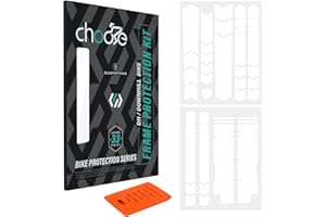 CNCLOL CNC Downhill/Enduro Bike Frame Protection kit,33-Piece Total Frame Protector Sticker-Frame Guard Tape Wrap Film for Top/down Tube,Seatstays,Chainstay,Fork Protect Bike from Scratche/Ding.transparent