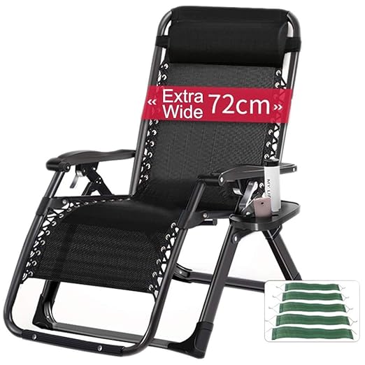 Patio Chairs Comfortable Zero Gravity Recliner Terrace Foldable