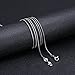 LOLIAS 2Pcs Stainless Steel Chain Necklace for Women - 1mm Thin & Strong Silver Chain Necklace - Hypoallergenic Snake Box Necklace, 16 18 20 22 24 28 30 Inch