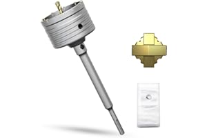 METOTY 3-1/2" Concrete Hole Saw,90mm Masonry Hole Saw, with 220mm SDS Plus Shank Connecting Rod for Concrete Brick Cement Stone Wall Drilling Home Improvement
