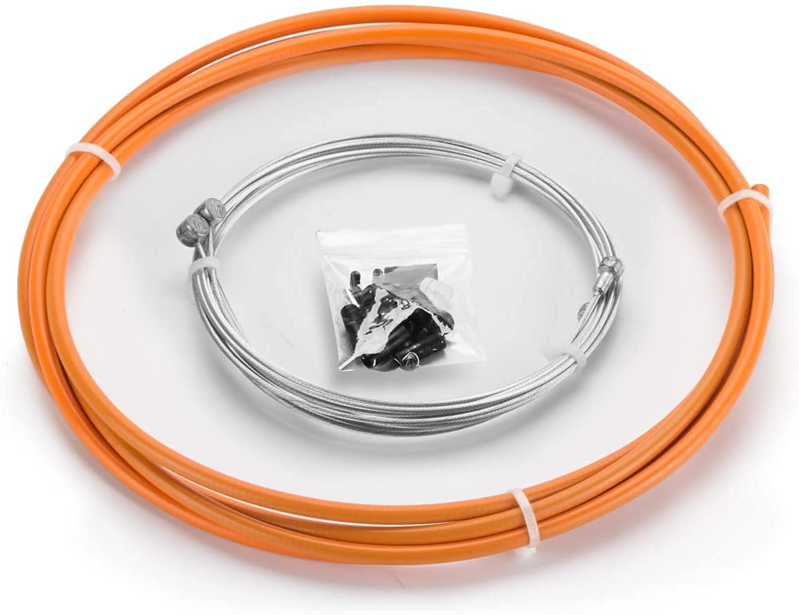 Chooee Universal Bicycle Brake Cable Housing Kit for Mountain Bike or Road Bikes,Standard Orange — image 1