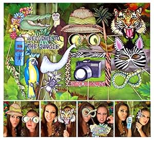 Amazon.com: Jungle Roar Photo Booth Props: Camera & Photo