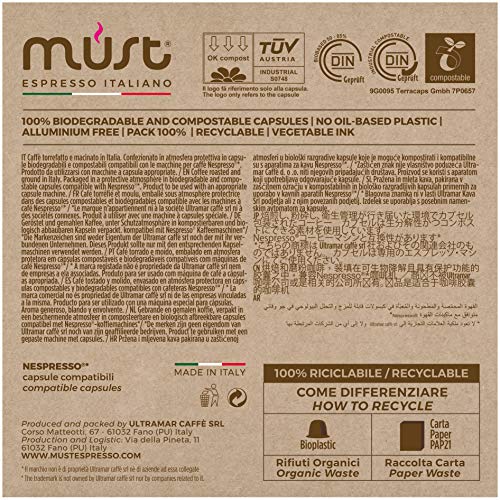 MUST 100 Kaffeekapseln Kenya Mischung Einzelner Ursprung 10 Packungen mit 10 Kapseln Kompatibel mit Nespresso Maschine… – Bild 7